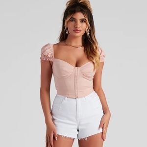 Cutie Pie Cap Sleeve Corset Top